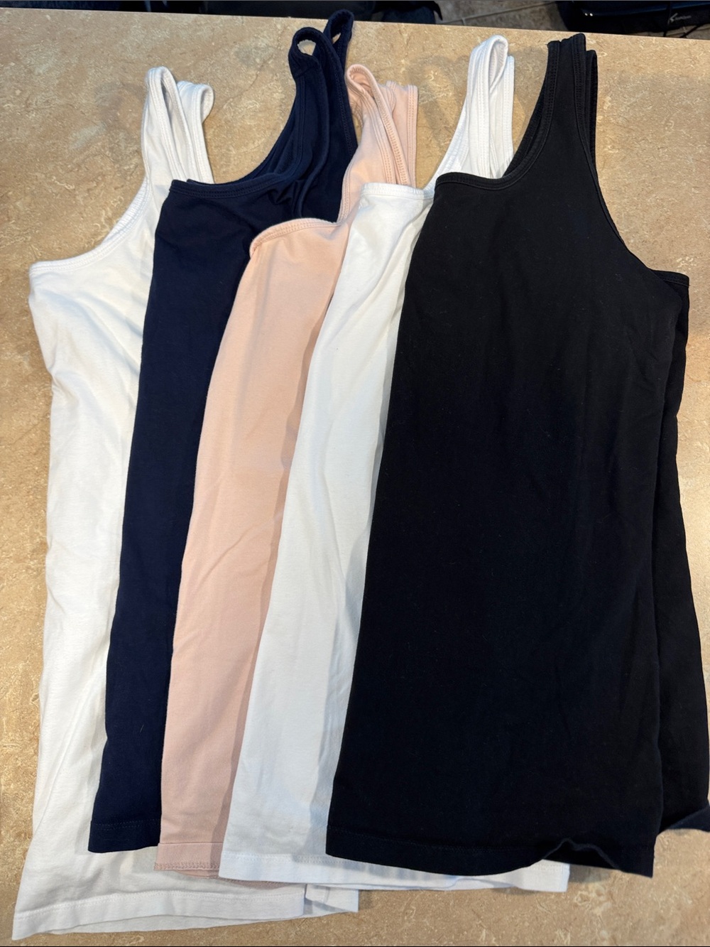 Maurice's- Lot or 5 Tank Tops – size XXL. Black, Navy, White & Blush